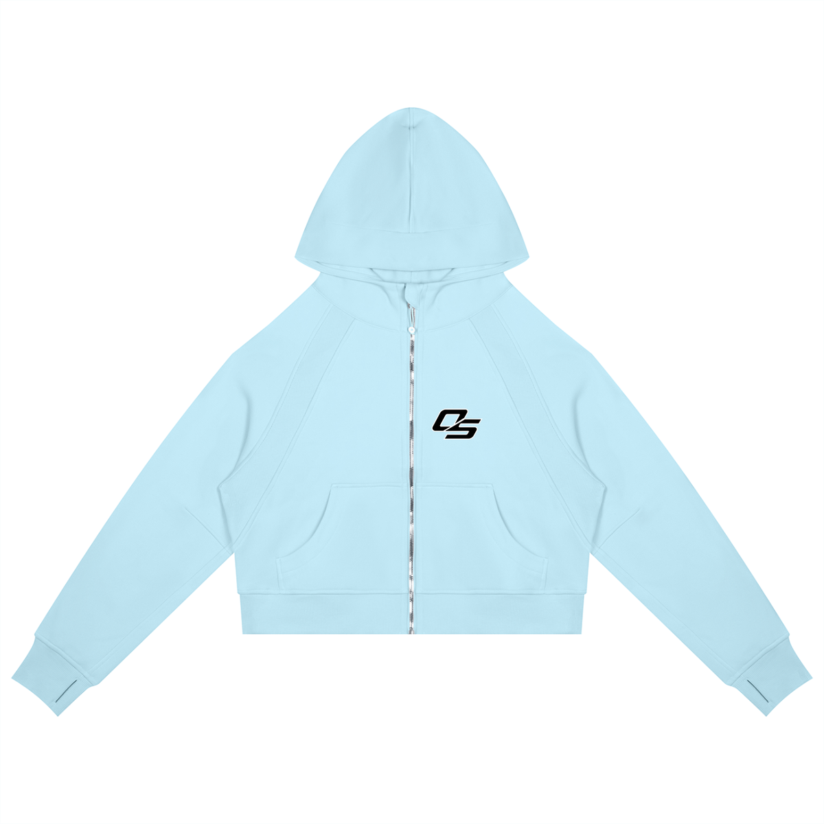 Women’s Cropped Zip-Through Hoodie