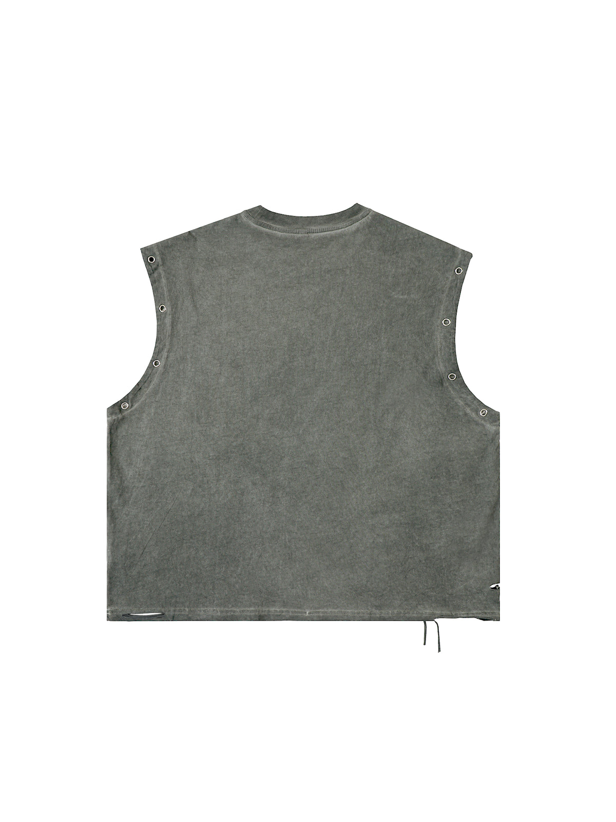 Distressed Grommet Eyelet Tank Top
