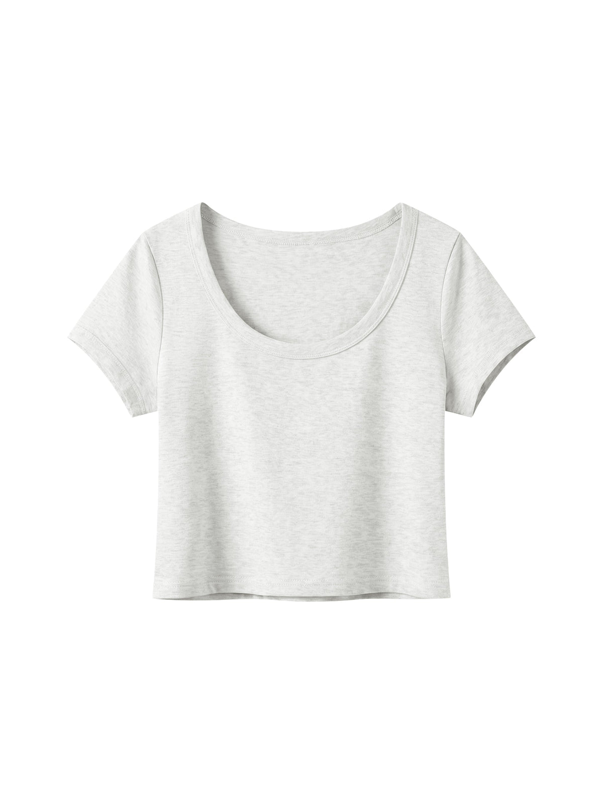 Women's Solid Color Slim Crop T-Shirt