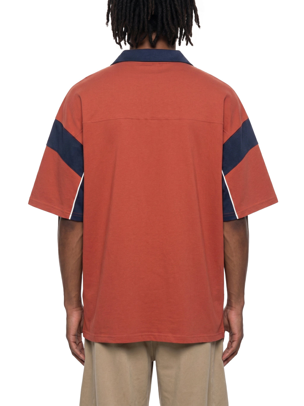 Unisex Boxy Colour Block Polo Shirt