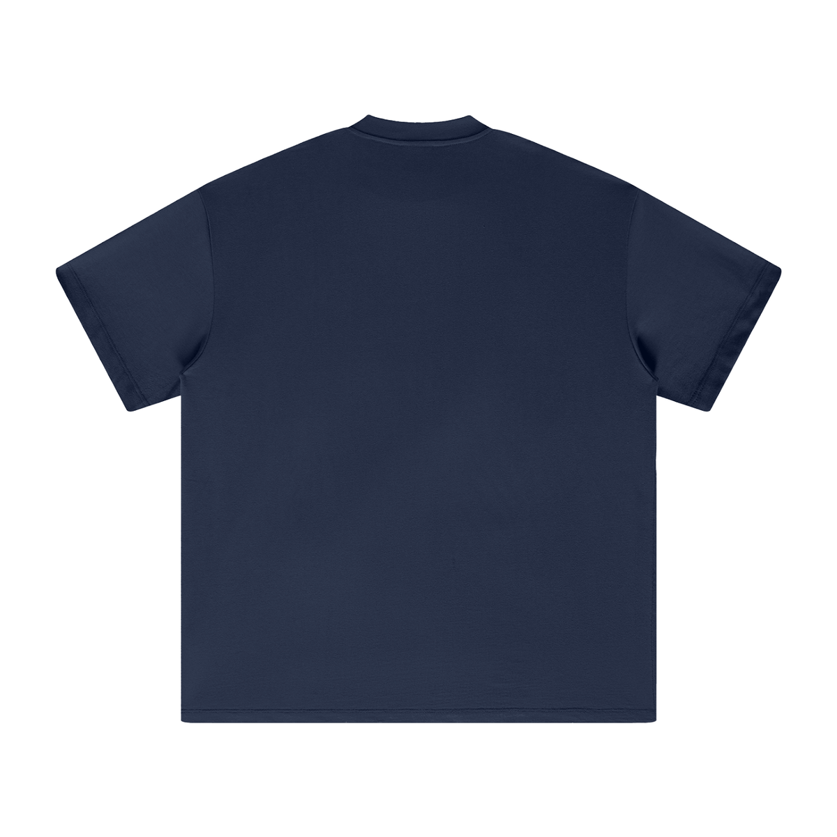 Unisex heavyweight Earth Tone T-shirt in Navy – back product view