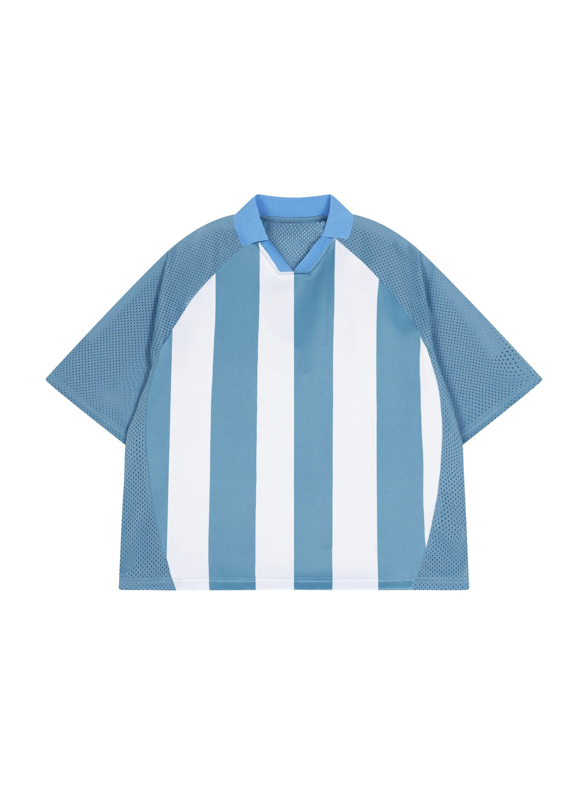 Unisex Striped Mesh Boxy Soccer Jersey