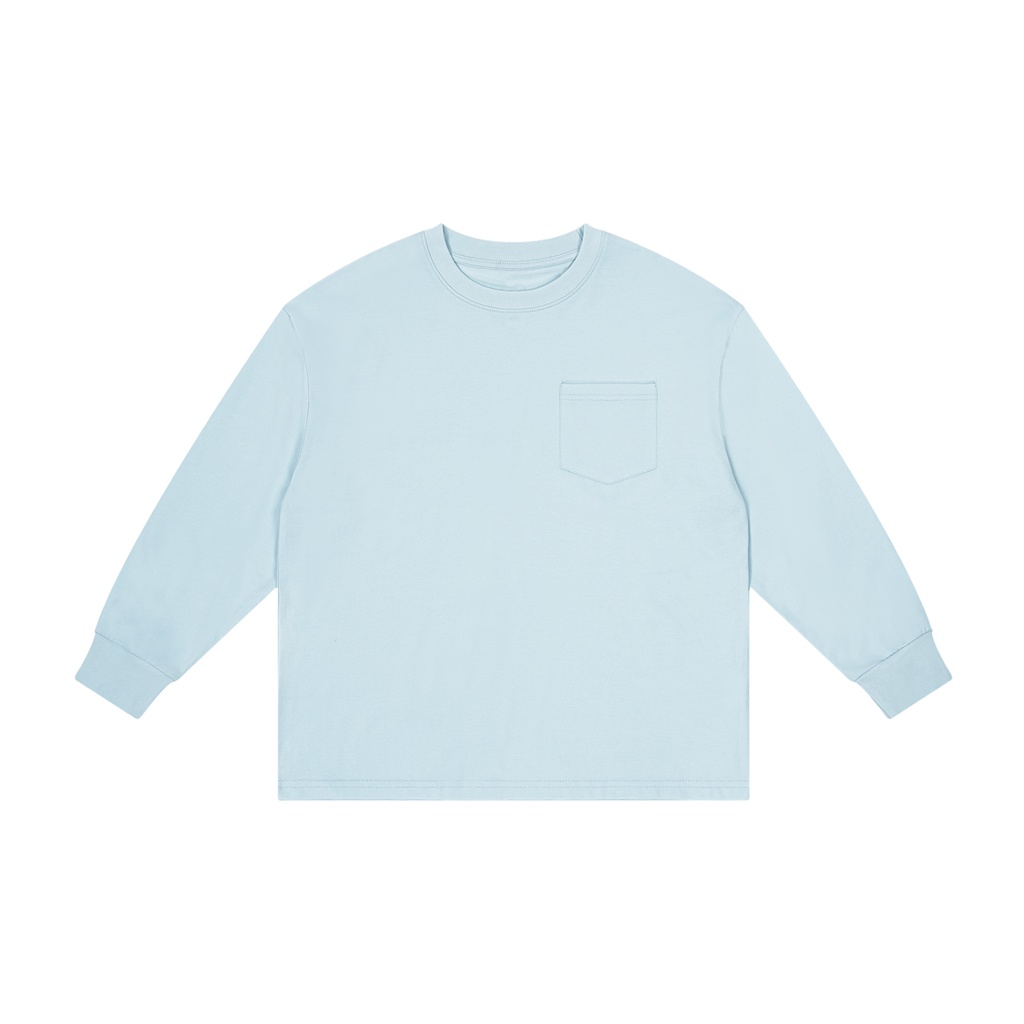 Kids’ Long Sleeve T-Shirt in Sky Blue — front view