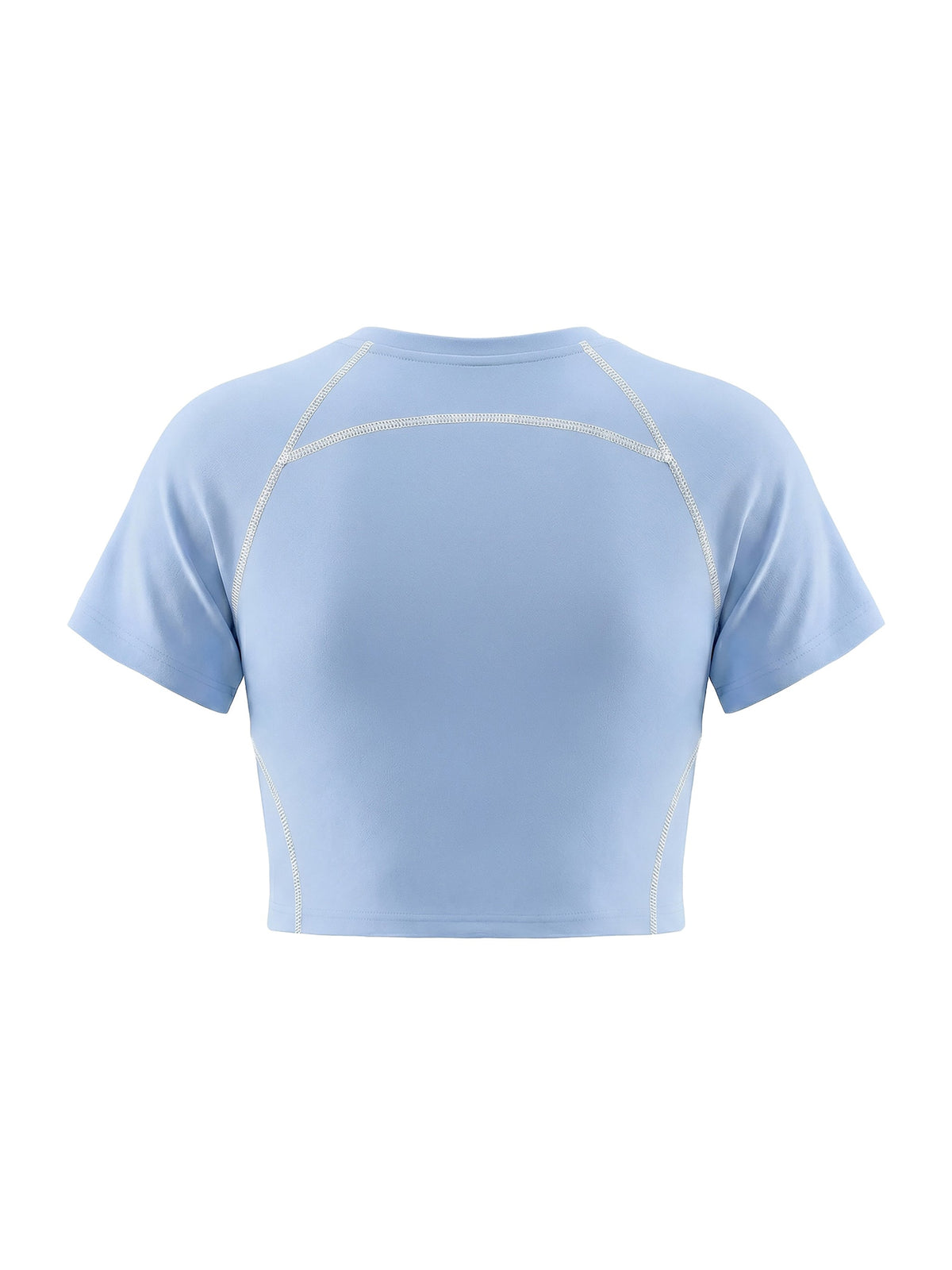 Women's Contrast Stitch Raglan Crop T-Shirt