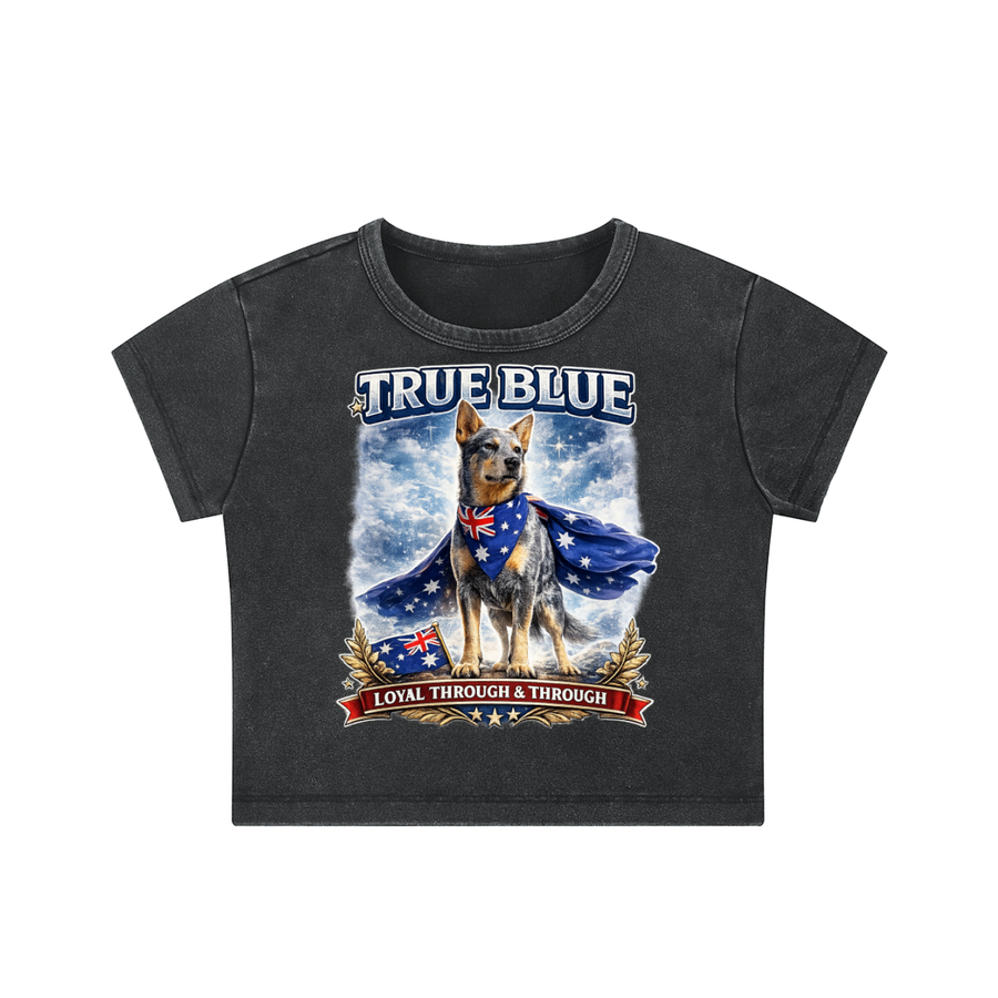 True Blue Aussie Dog Women's Crop Top
