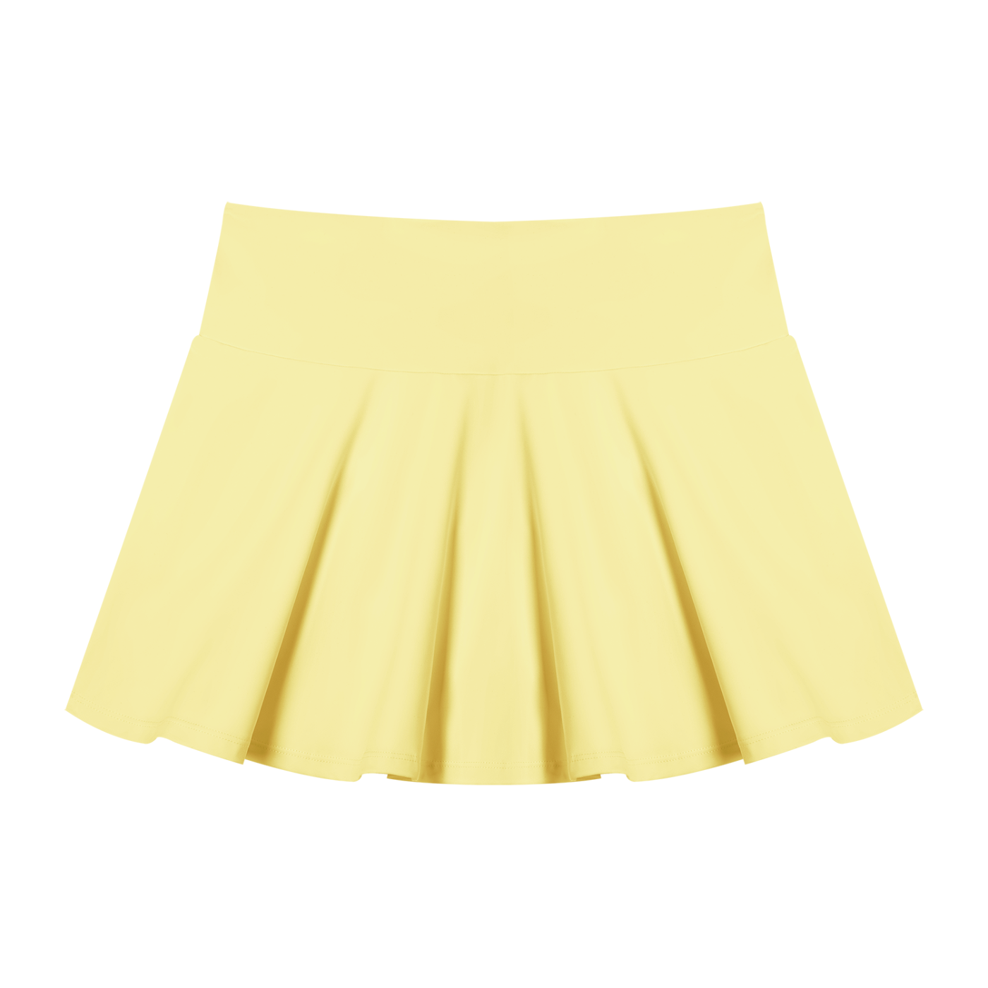 Yellow Women’s Pleated A-Line Skirt front