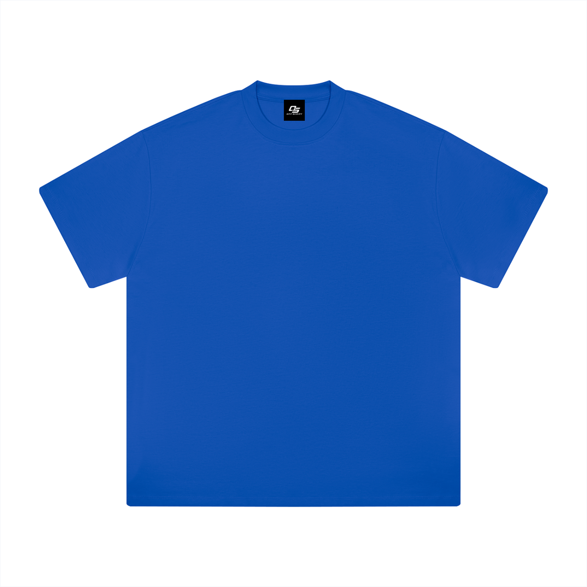 Colorful Blue Heavyweight Drop Shoulder T-Shirt front product view
