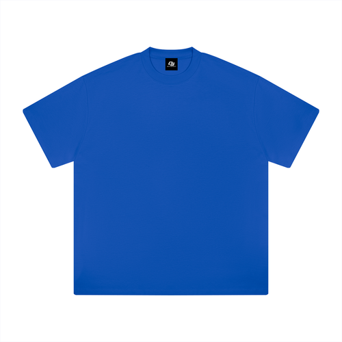 Colorful Blue Heavyweight Drop Shoulder T-Shirt front product view