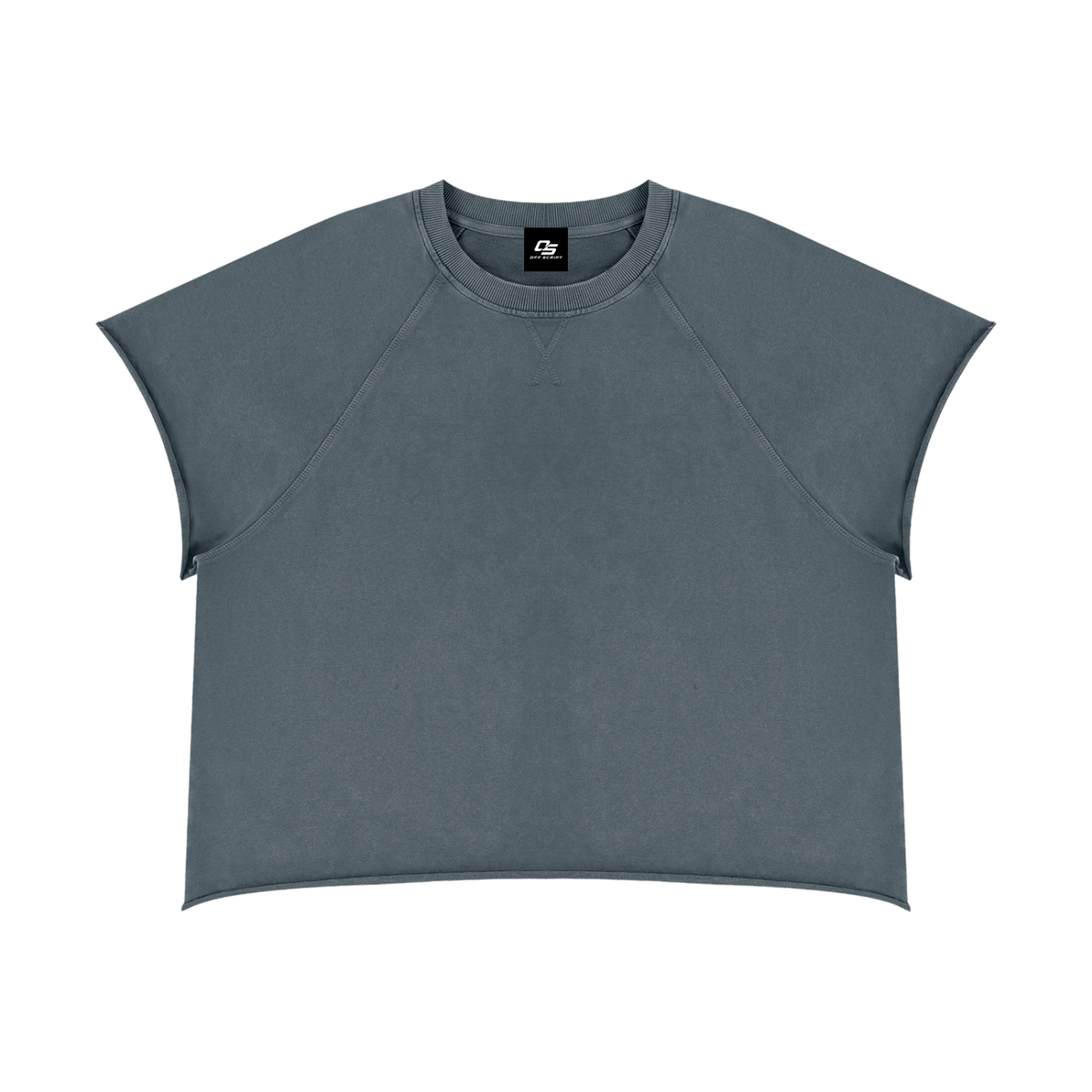 Unisex Vintage Wash Raw Edge Boxy T-Shirt