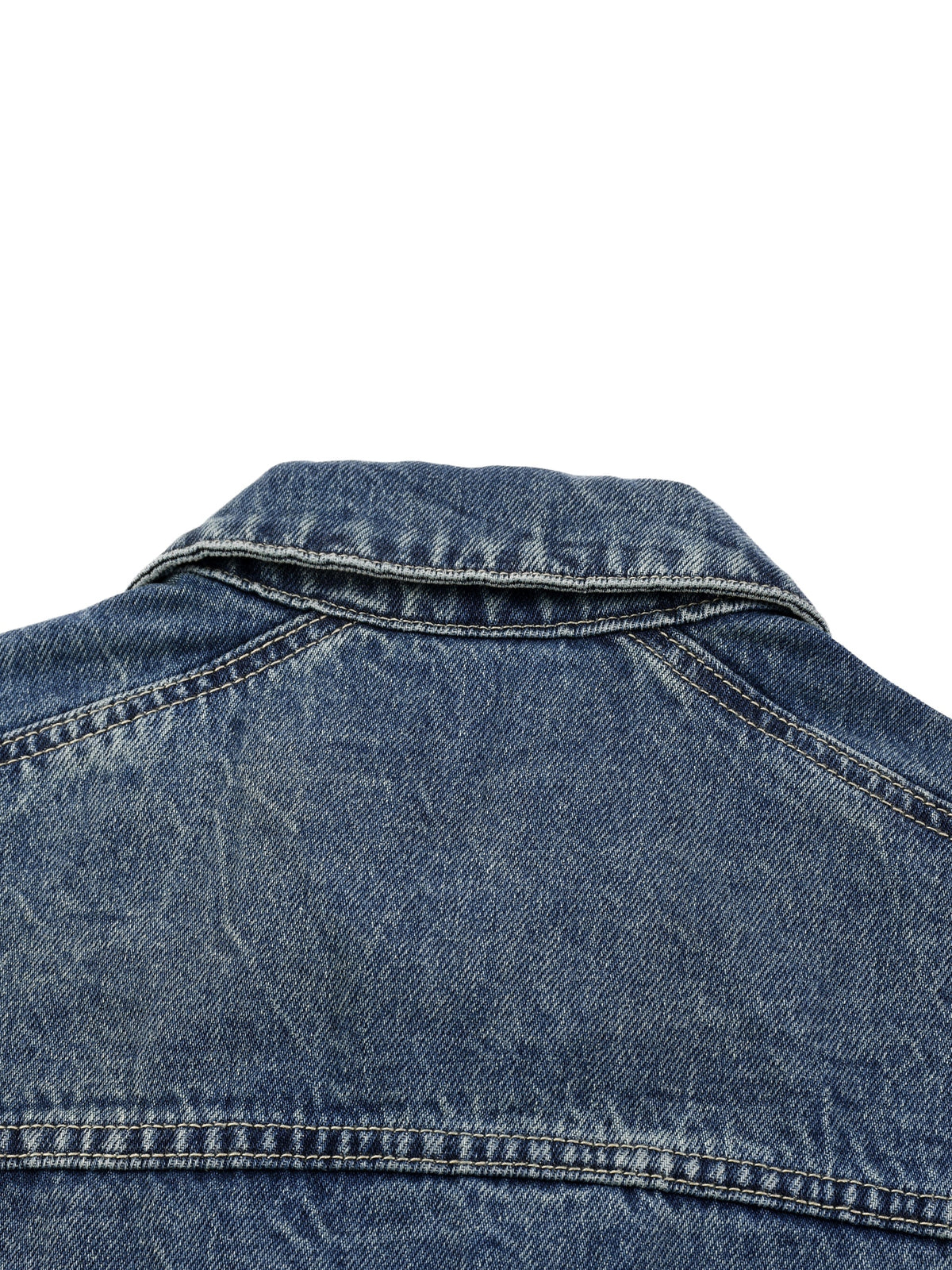 Vintage Wash Zip Up Denim Jacket