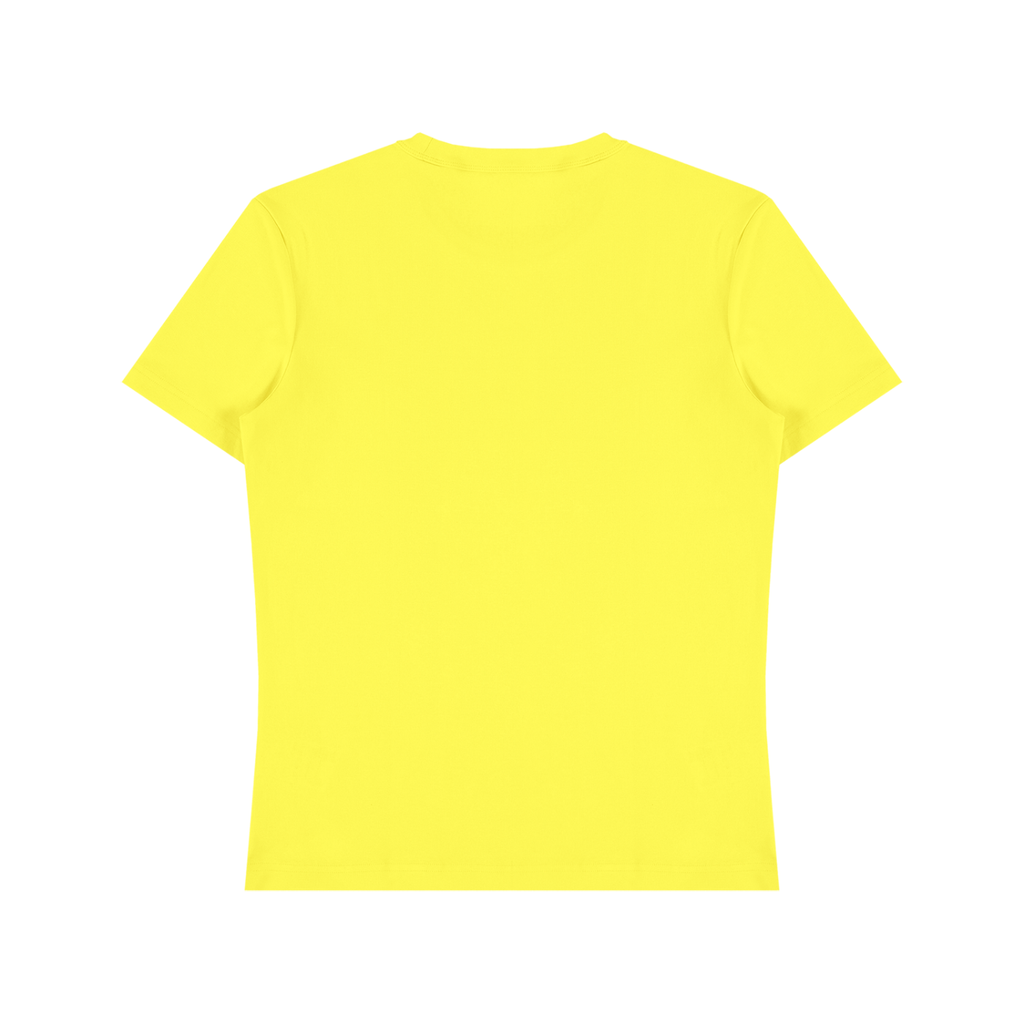 Lemon Yellow Unisex Heavyweight Cotton T-Shirt back product view
