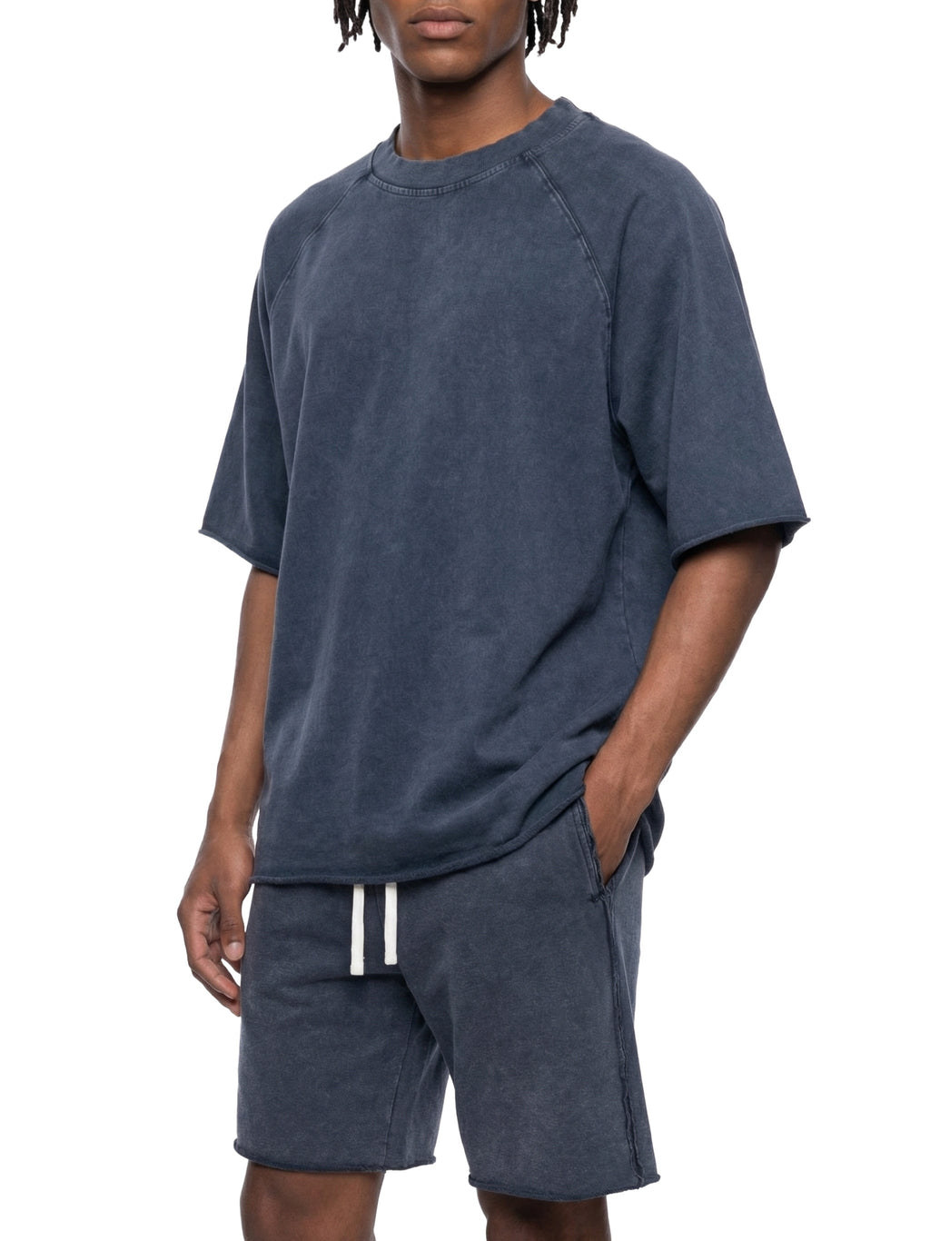 Unisex Mineral Wash Raw Edge T-Shirt