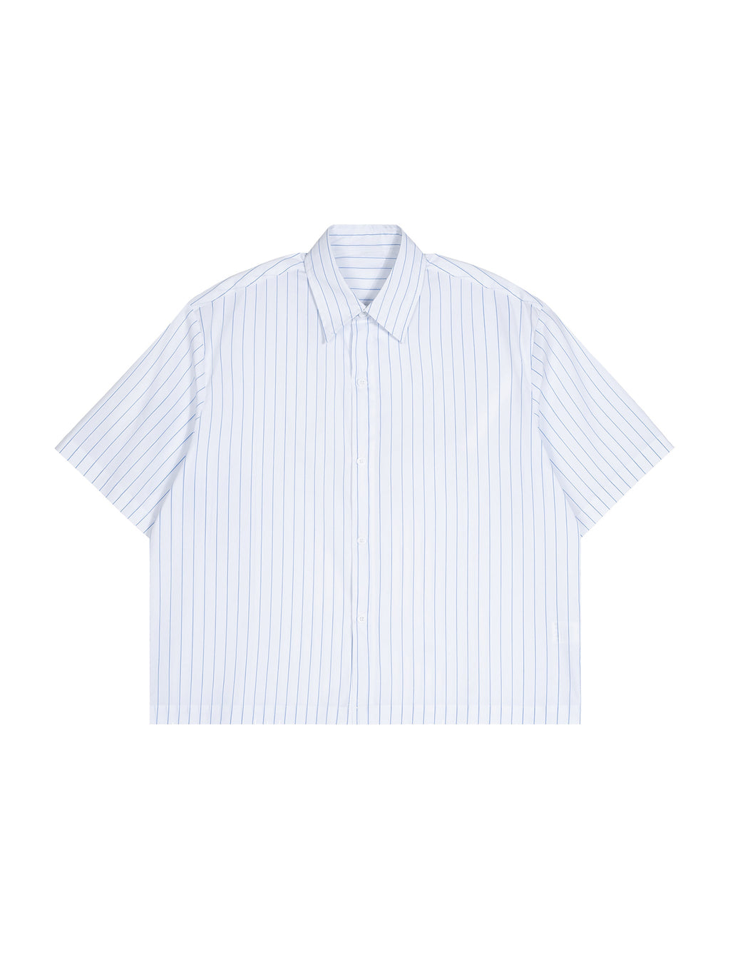 Unisex Striped Boxy Button-Up Shirt