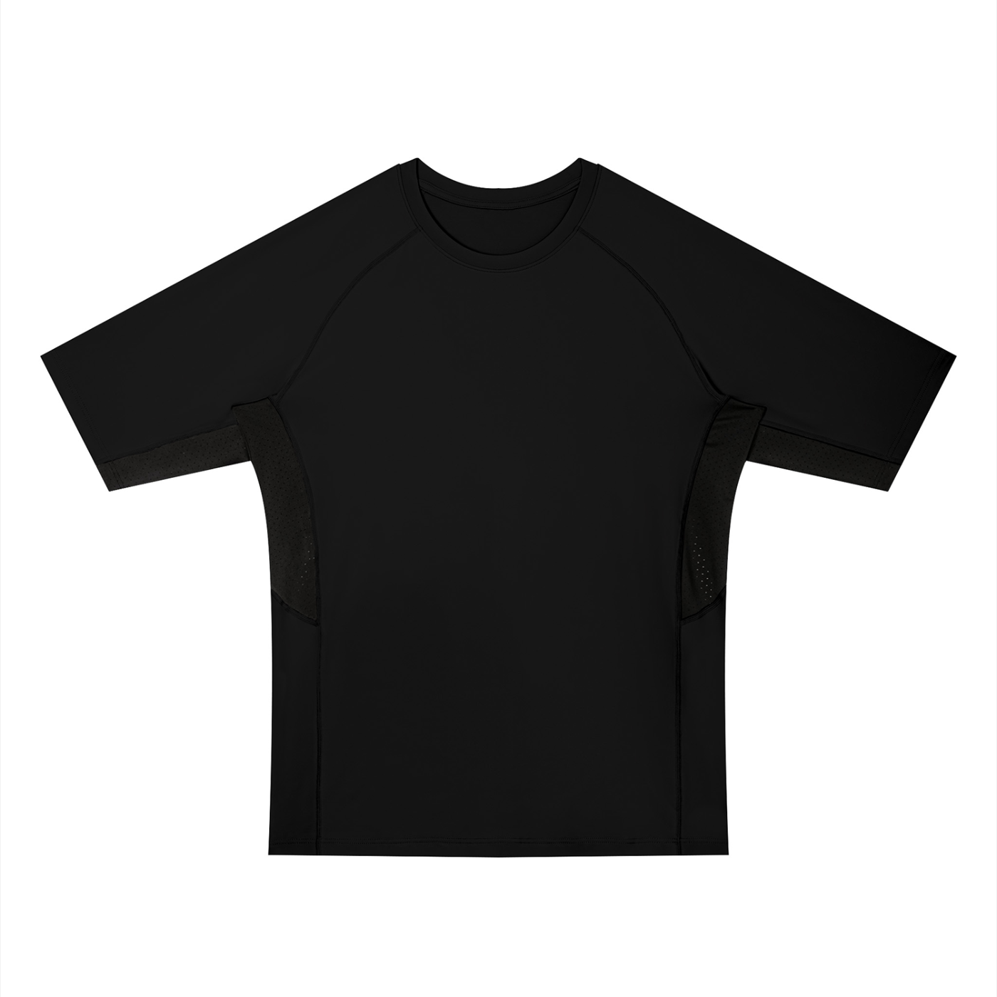 Men’s Colour Block Raglan T-Shirt — Black front