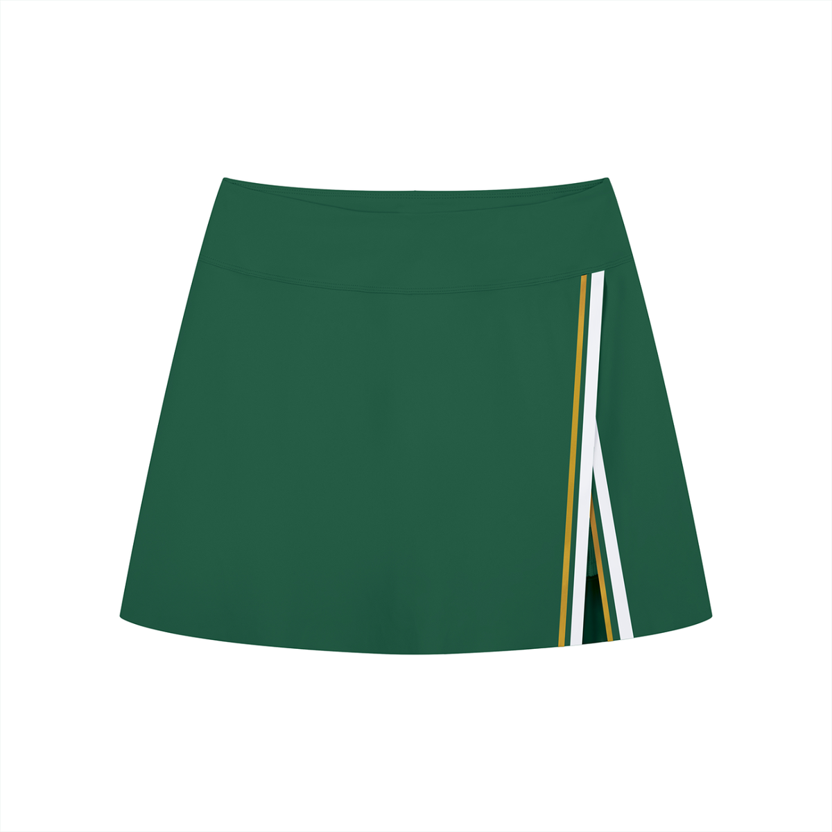 Women's A-Line Contrast Panel Slit Skirt