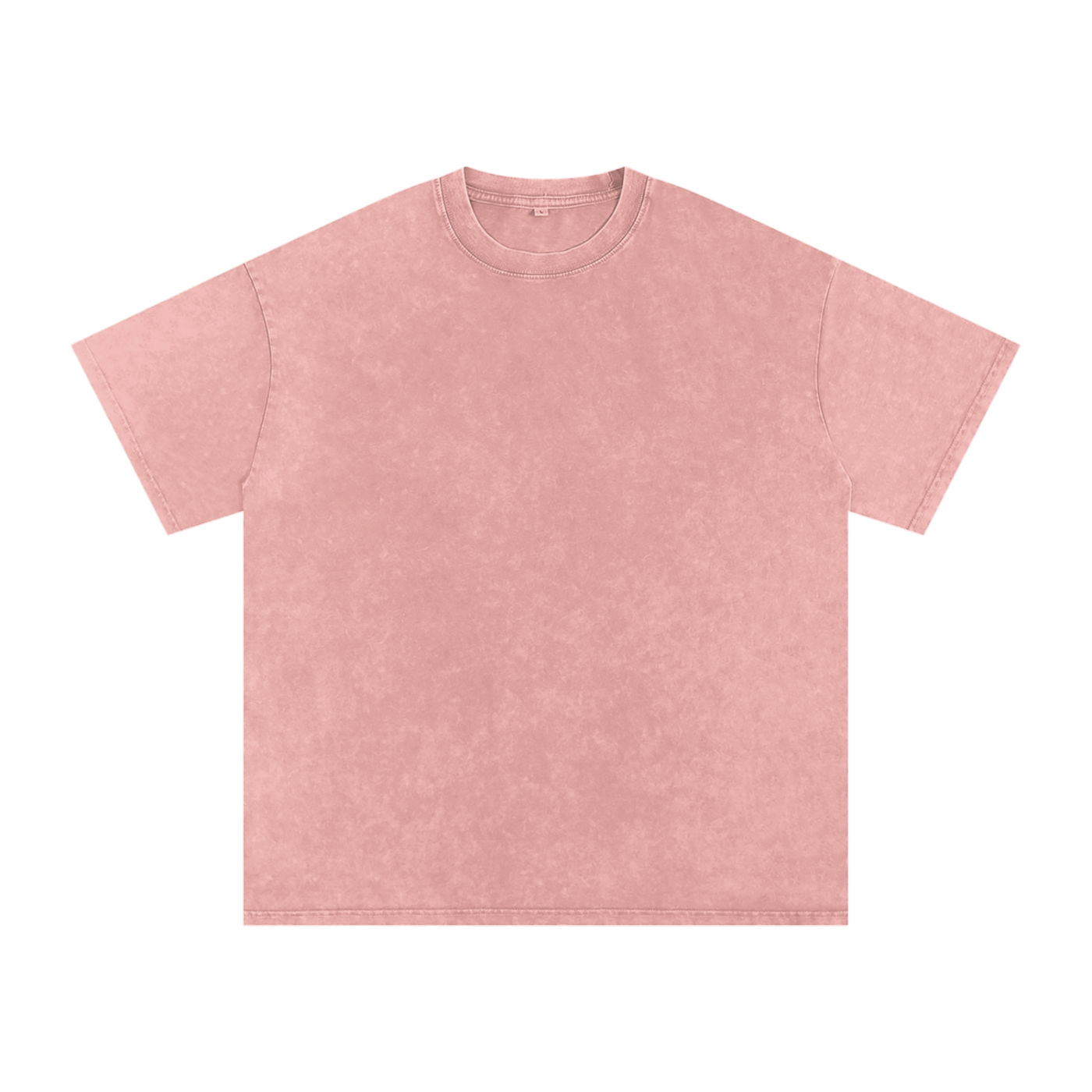 Snow Washed Oversized Cotton T-Shirt - Light Pink front