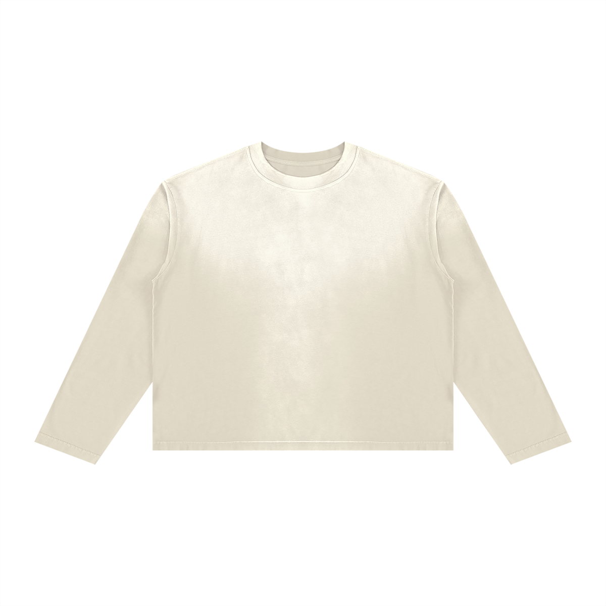 Off Script Sunfade Boxy Long Sleeve T-Shirt - Apricot front view