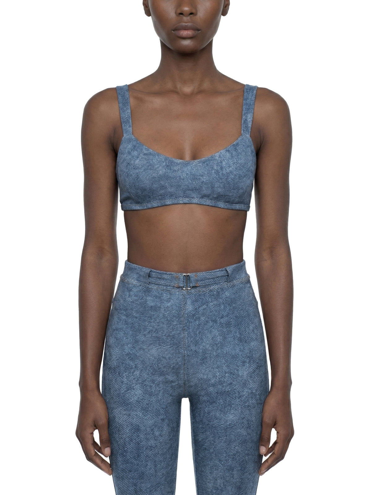 Women's Faux Denim Sports Bra