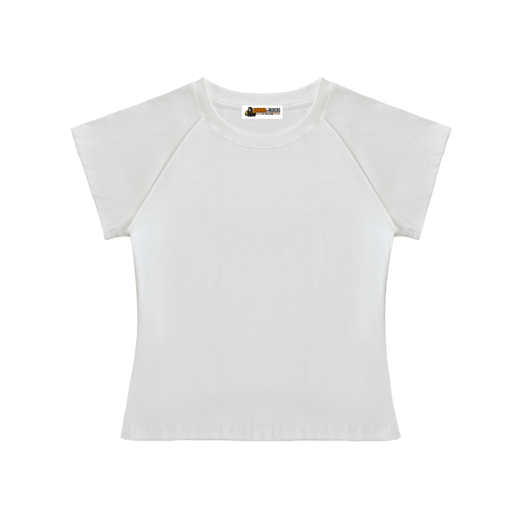 Solid Color Raglan Sleeve Crop Top