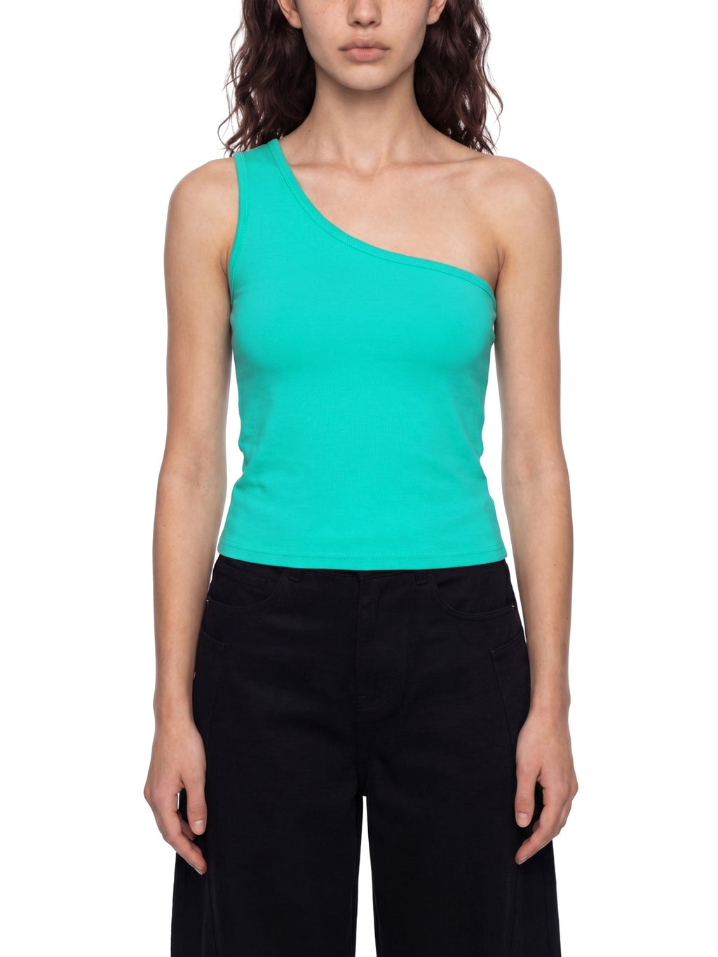 Women's One-Shoulder Crop Tank Top