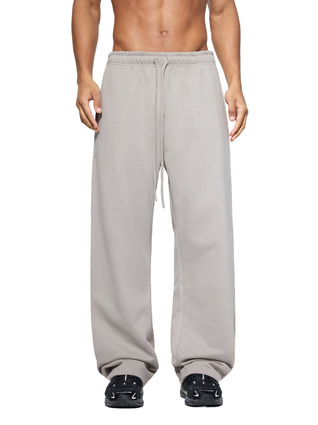 Solid Colour Straight-Leg Sweatpants