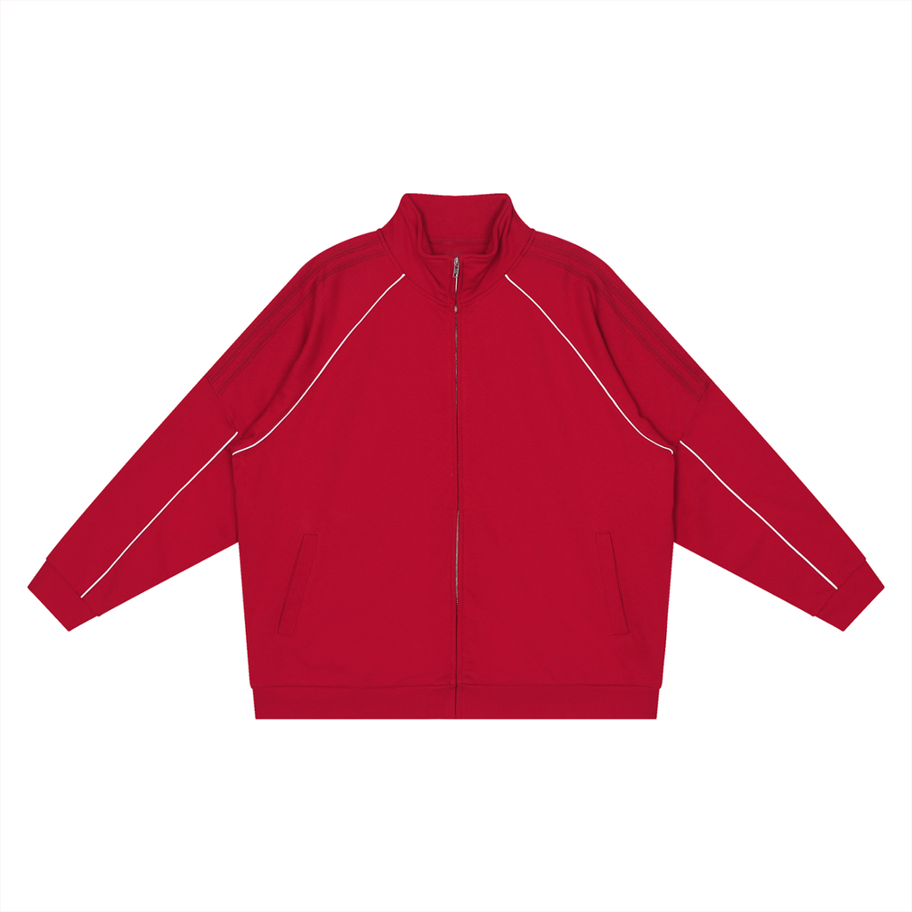 Reflection Striped Raglan Sleeve  Jacket