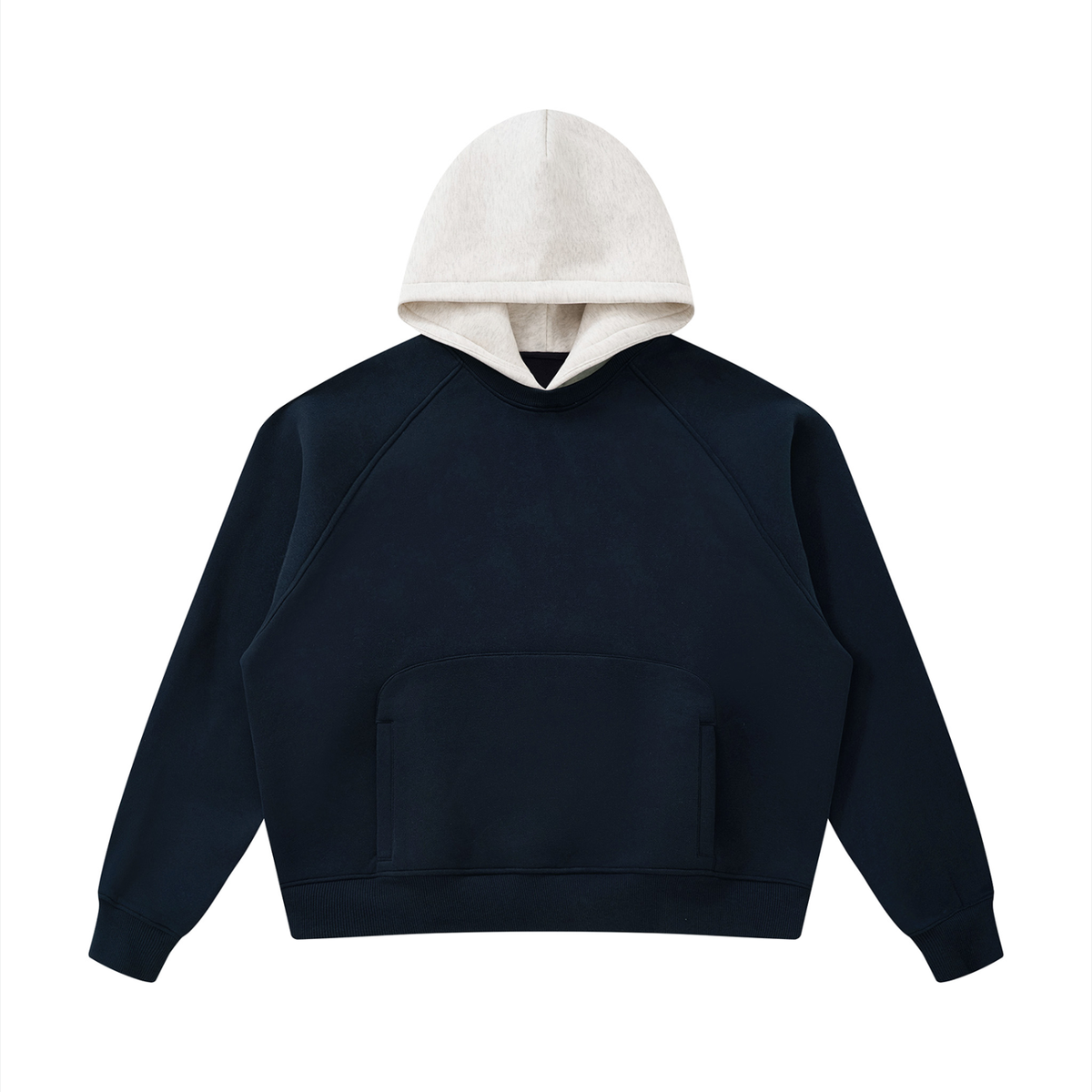 Unisex Fleece Raglan Color Block Hoodie