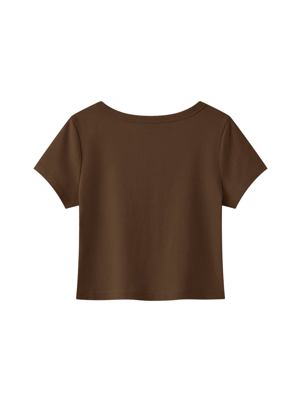Women's Solid Color Slim Crop T-Shirt