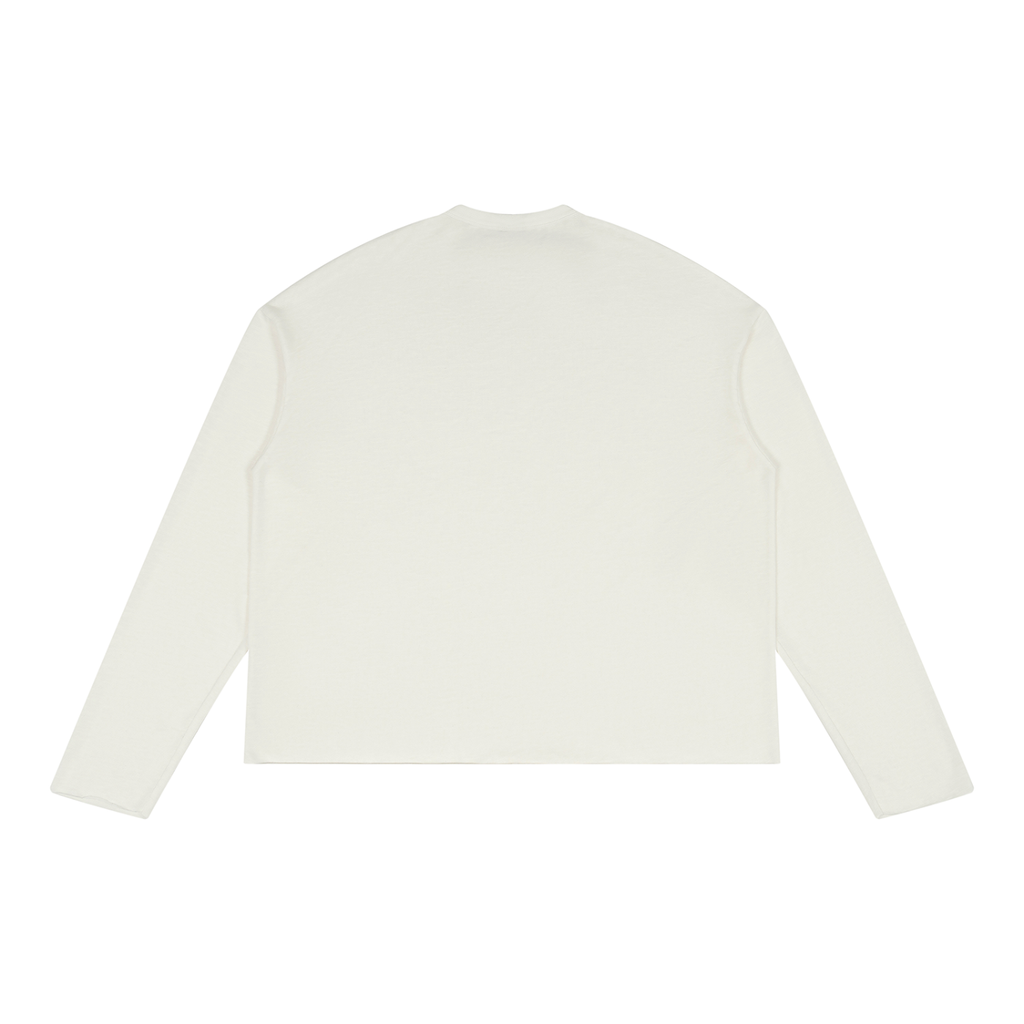 Unisex Raw Edge Long Sleeve T-Shirt