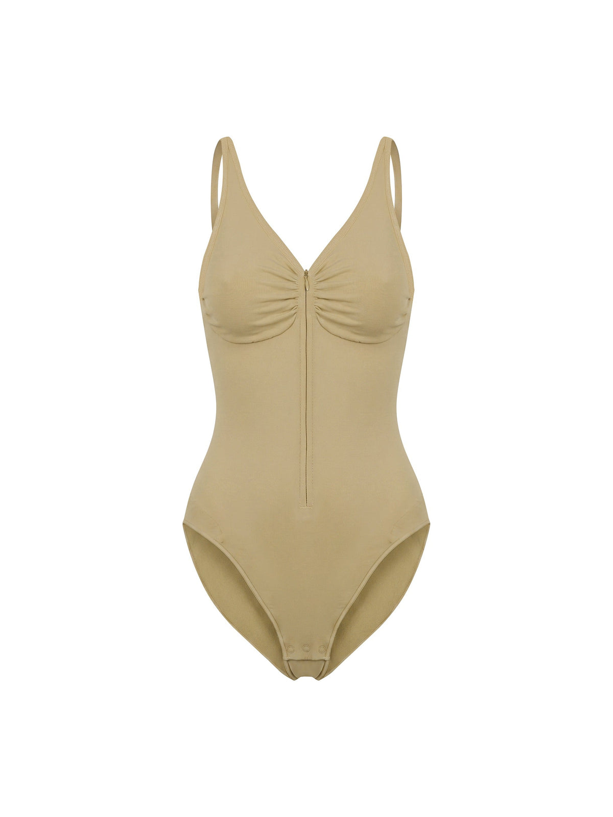 Women’s Full-Zip Ruched Bodysuit