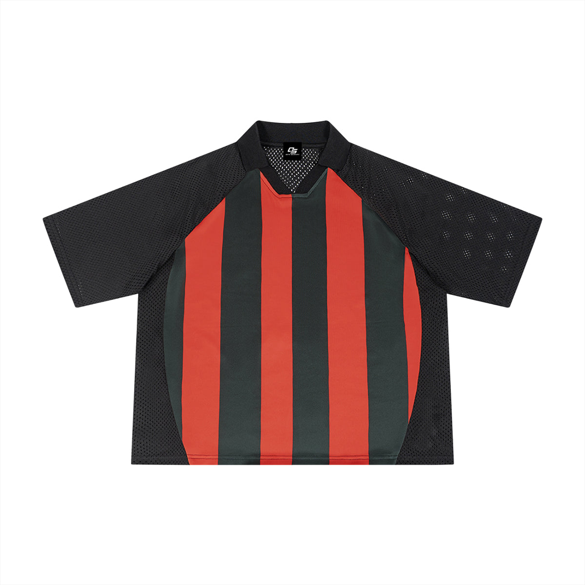 Unisex Striped Mesh Boxy Soccer Jersey
