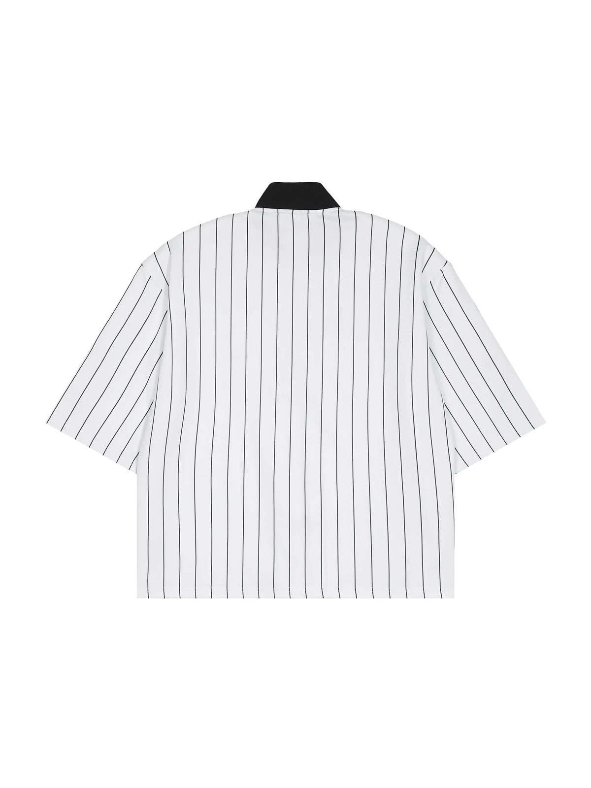 Unisex Striped Full-Zip Baseball Jersey