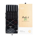 Casual Black Diamond Toe Socks Gift Box
