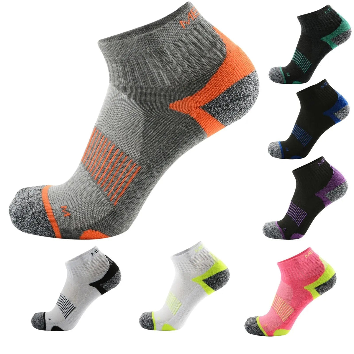 Pantsnsox 6 Pairs Anti-blister Ankle Athletic Half Work Cushioned Socks