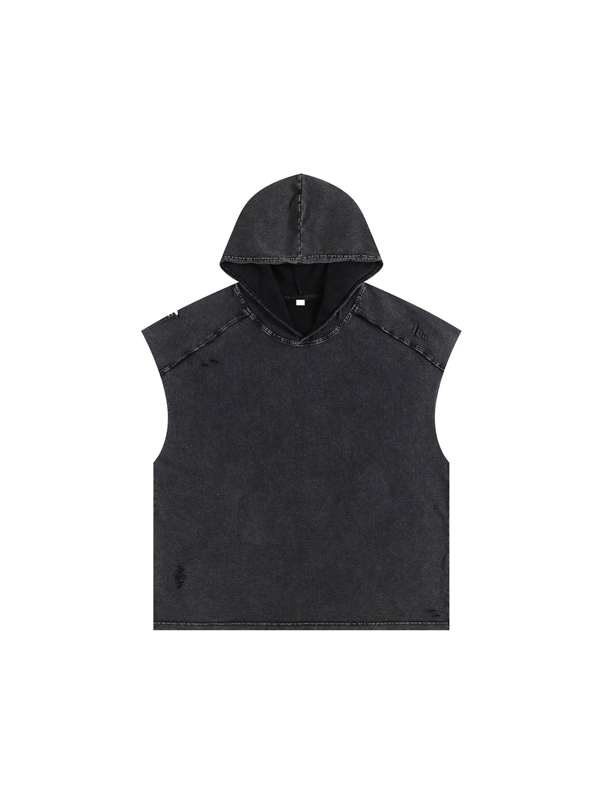 Snow Washed Boxy Hooded Tank Top