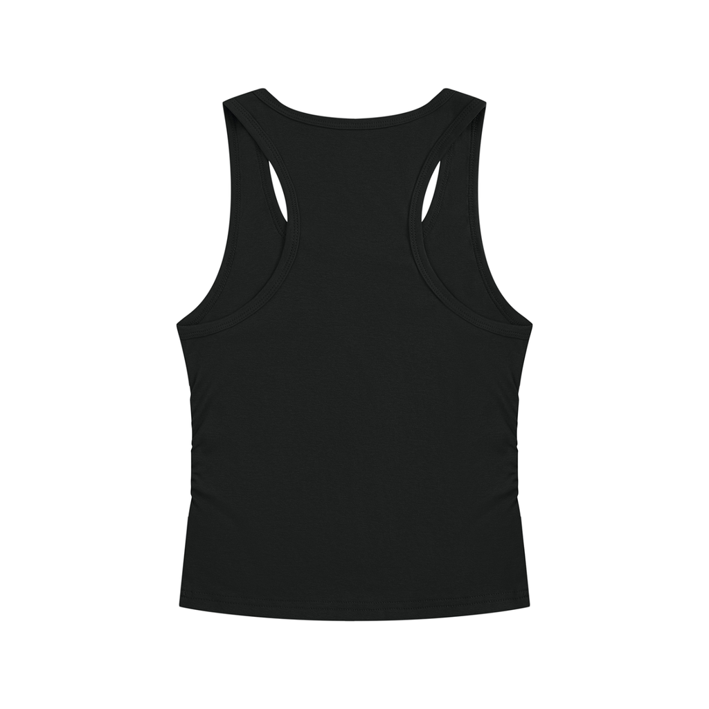 Celestial Butterfly Ruched Cropped Tank Top