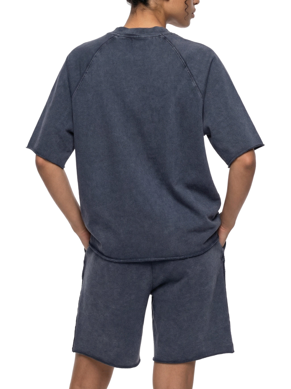 Unisex Mineral Wash Raw Edge T-Shirt