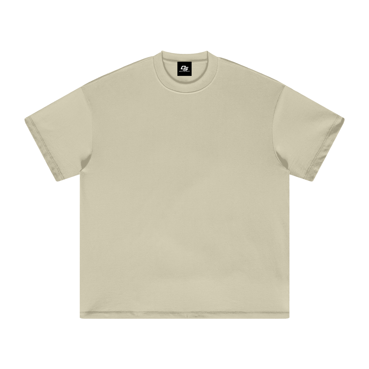 Unisex heavyweight Earth Tone T-shirt in Sand Colour – front product view