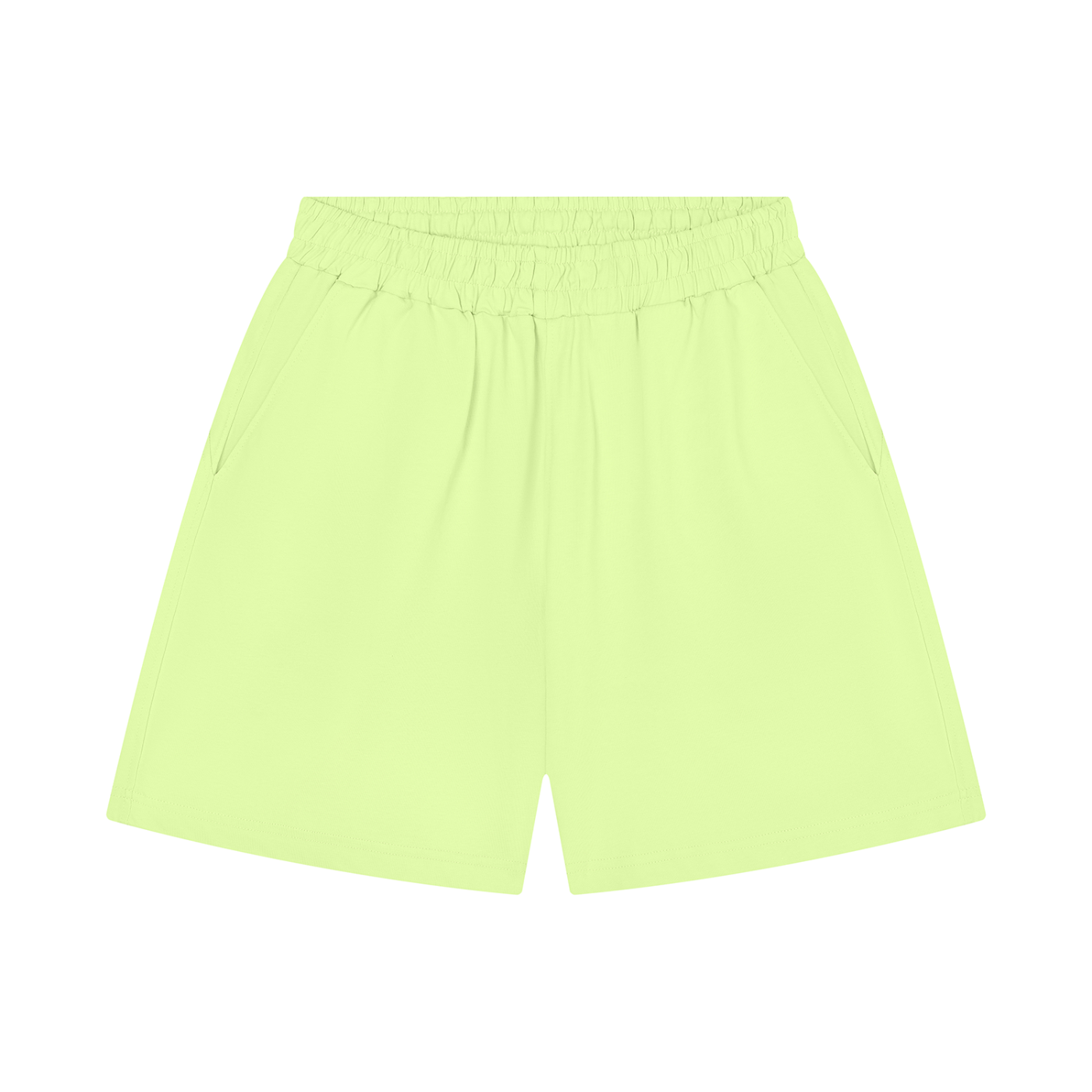 Unisex Regular Fit Shorts in Light Green — front view