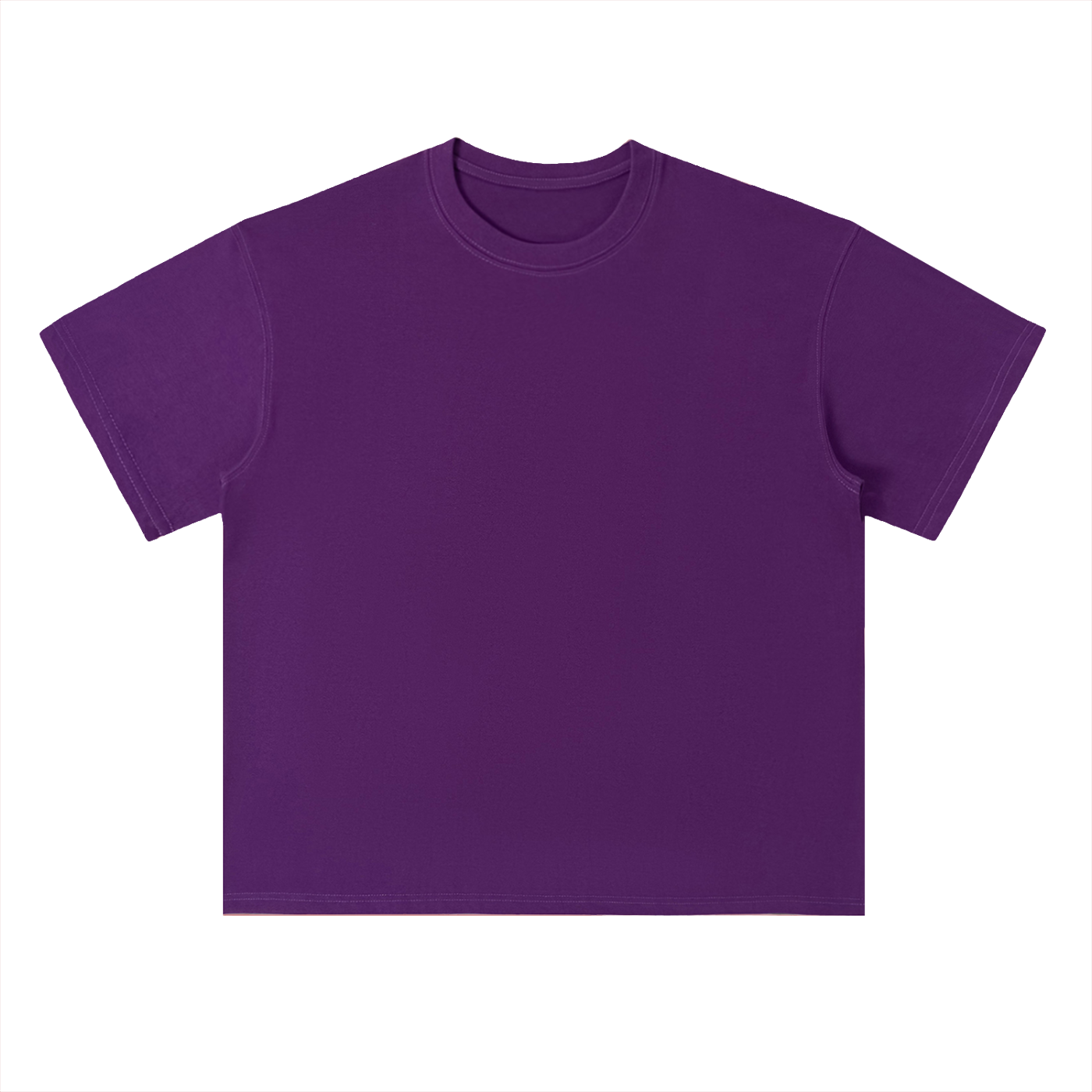 Grape Purple Heavyweight Drop Shoulder Cotton T-Shirt front