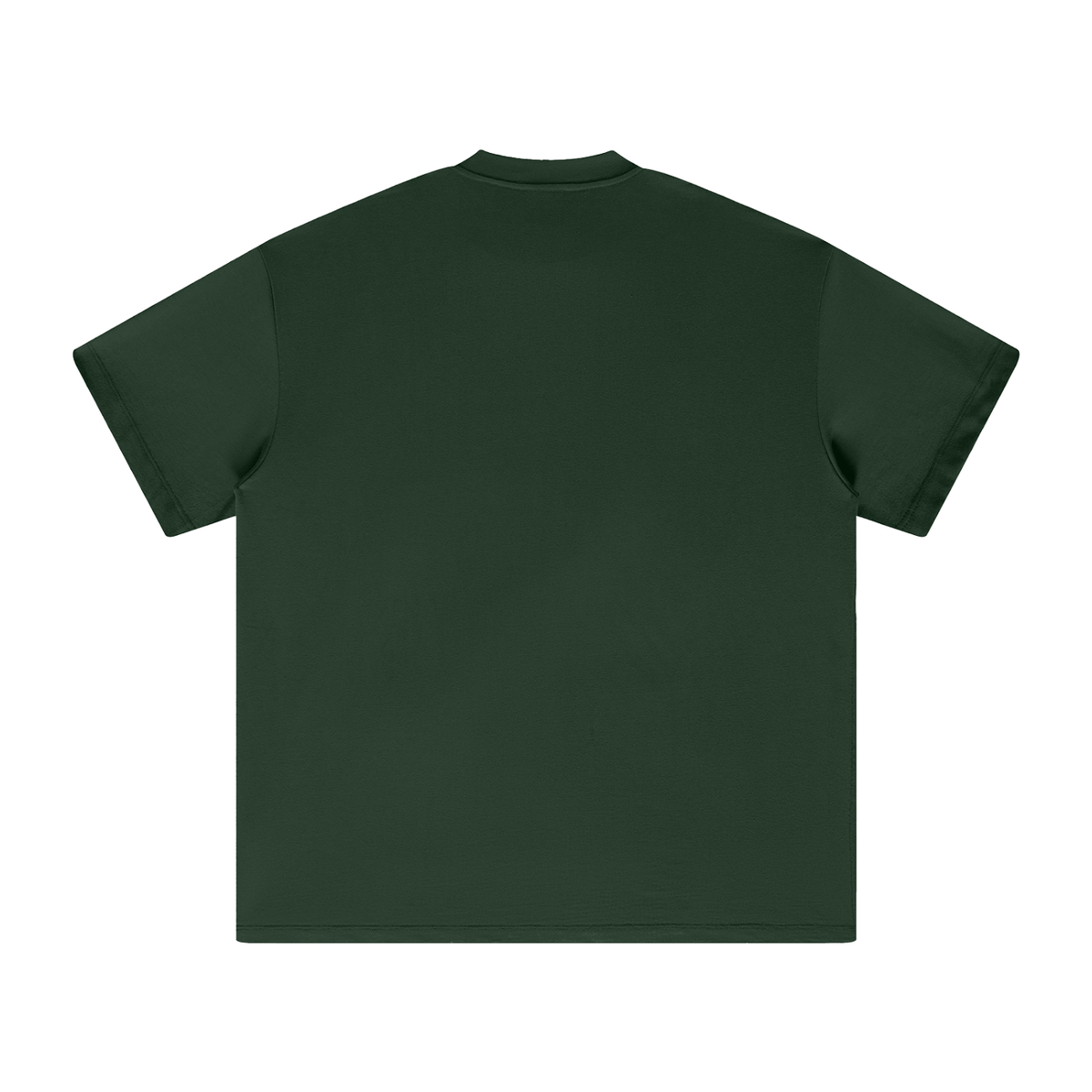 Unisex heavyweight Earth Tone T-shirt in Blackish Green – back product view