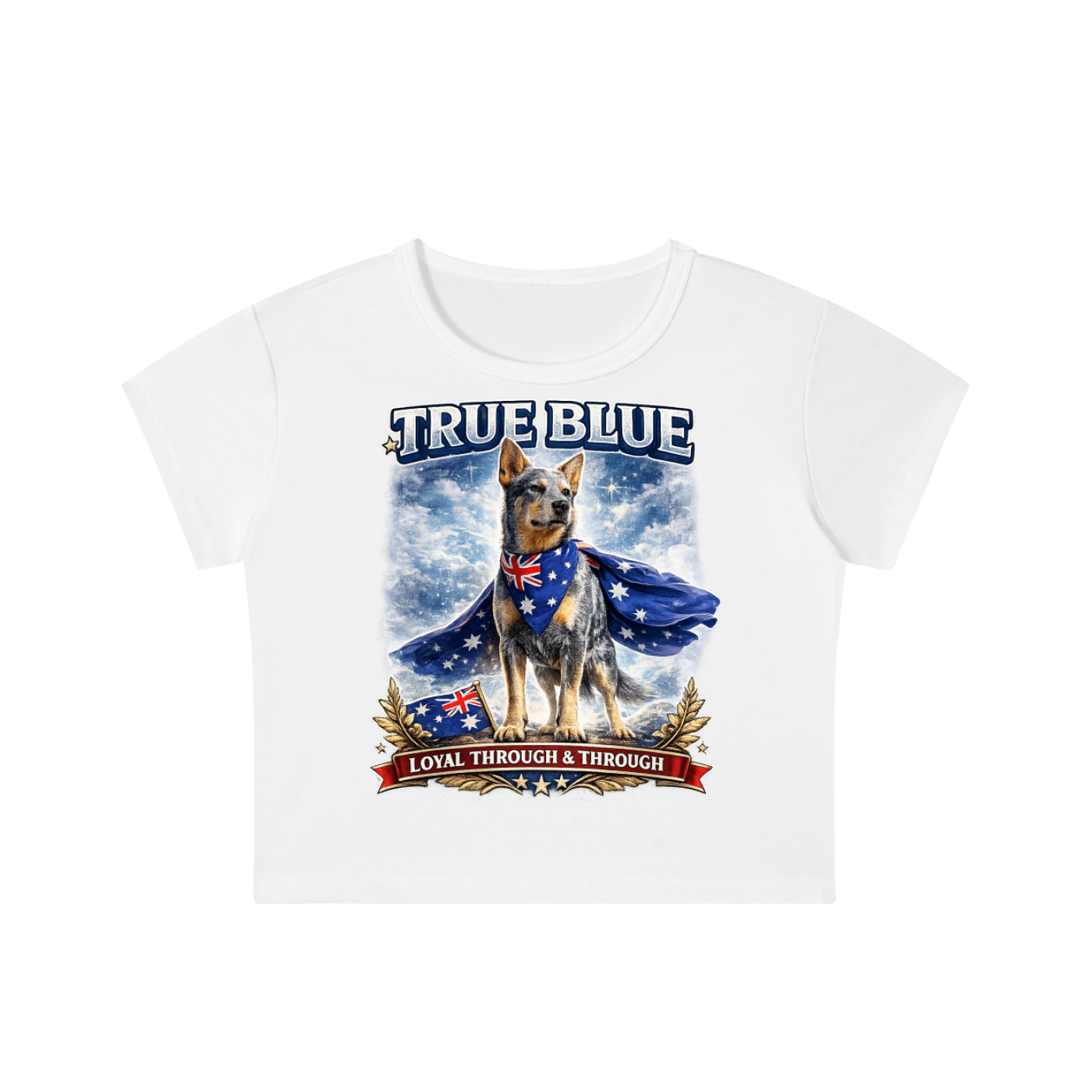 True Blue Aussie Dog Women's Crop Top