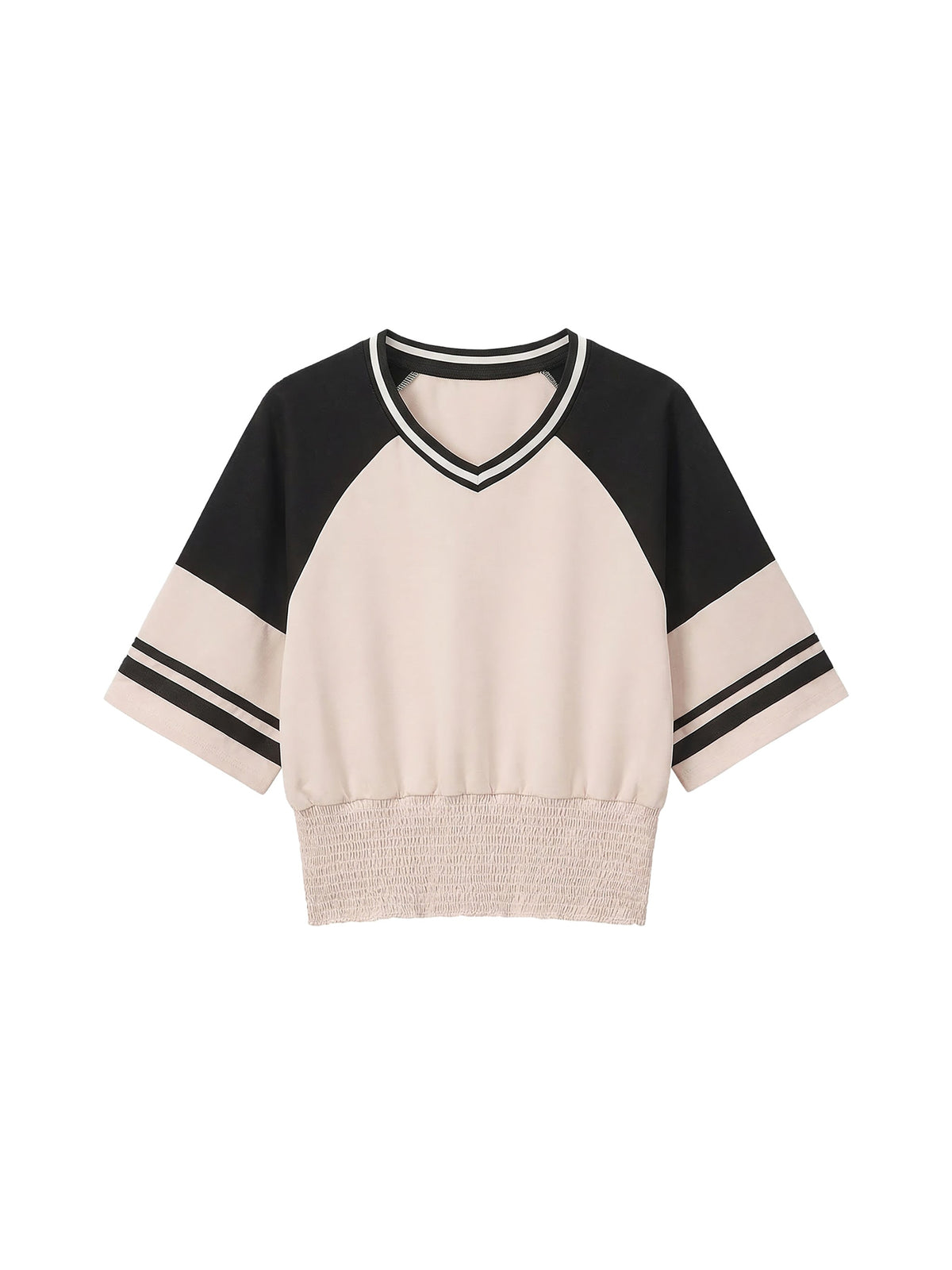Women's Color Block Ruched T-Shirt