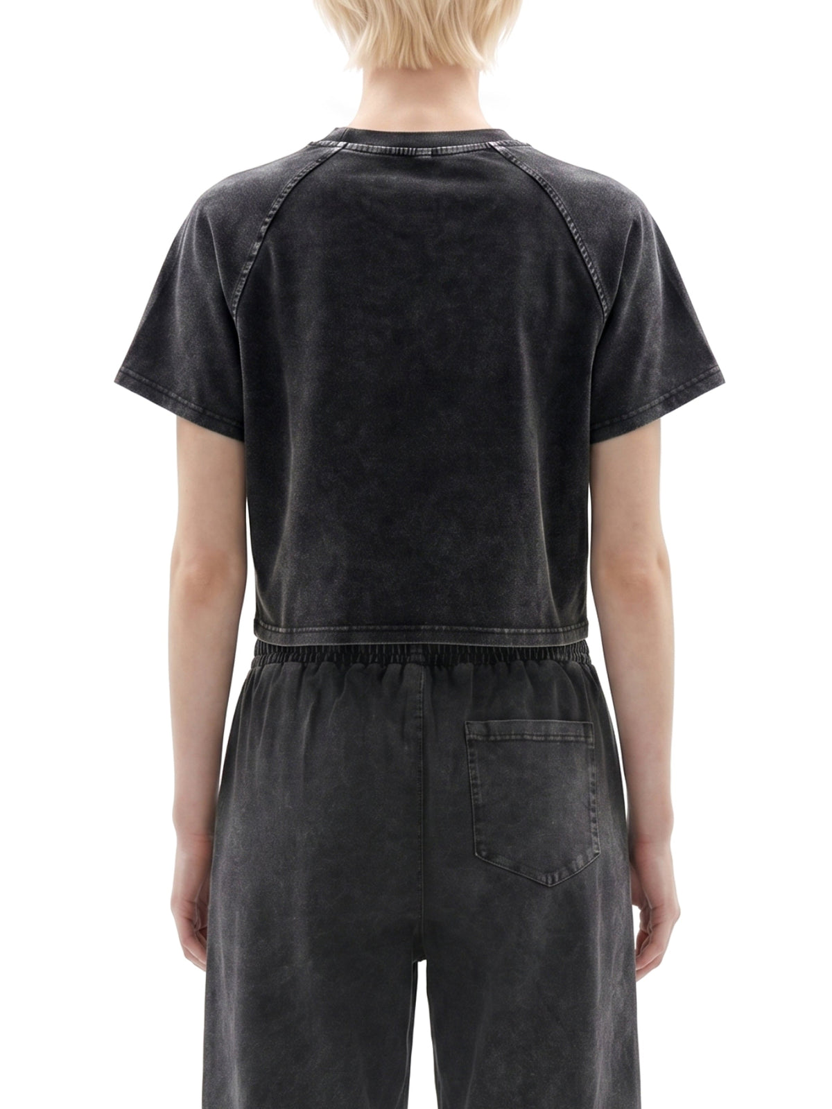 Women's Mineral Wash Raglan Crop T-Shirt