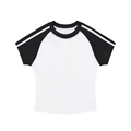 Contrast Stripes Bodycon Raglan Sleeve T-Shirt