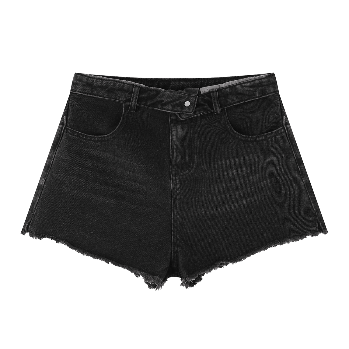 Off Script Women’s Vintage-Wash High-Rise Denim Shorts