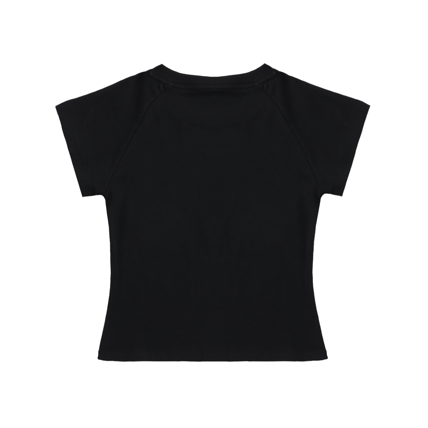 Solid Color Raglan Sleeve Crop Top