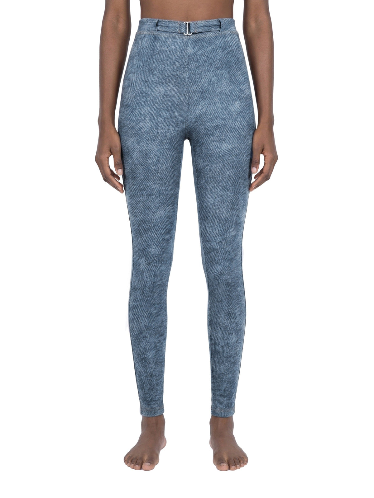 Women's Faux Denim Zip-Fly Leggings