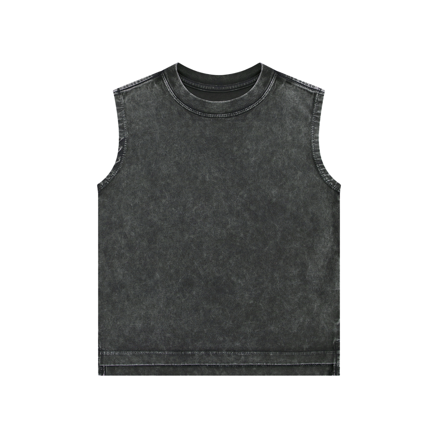 Snow Washed Kids’ Tank Top in Dark Grey — front view