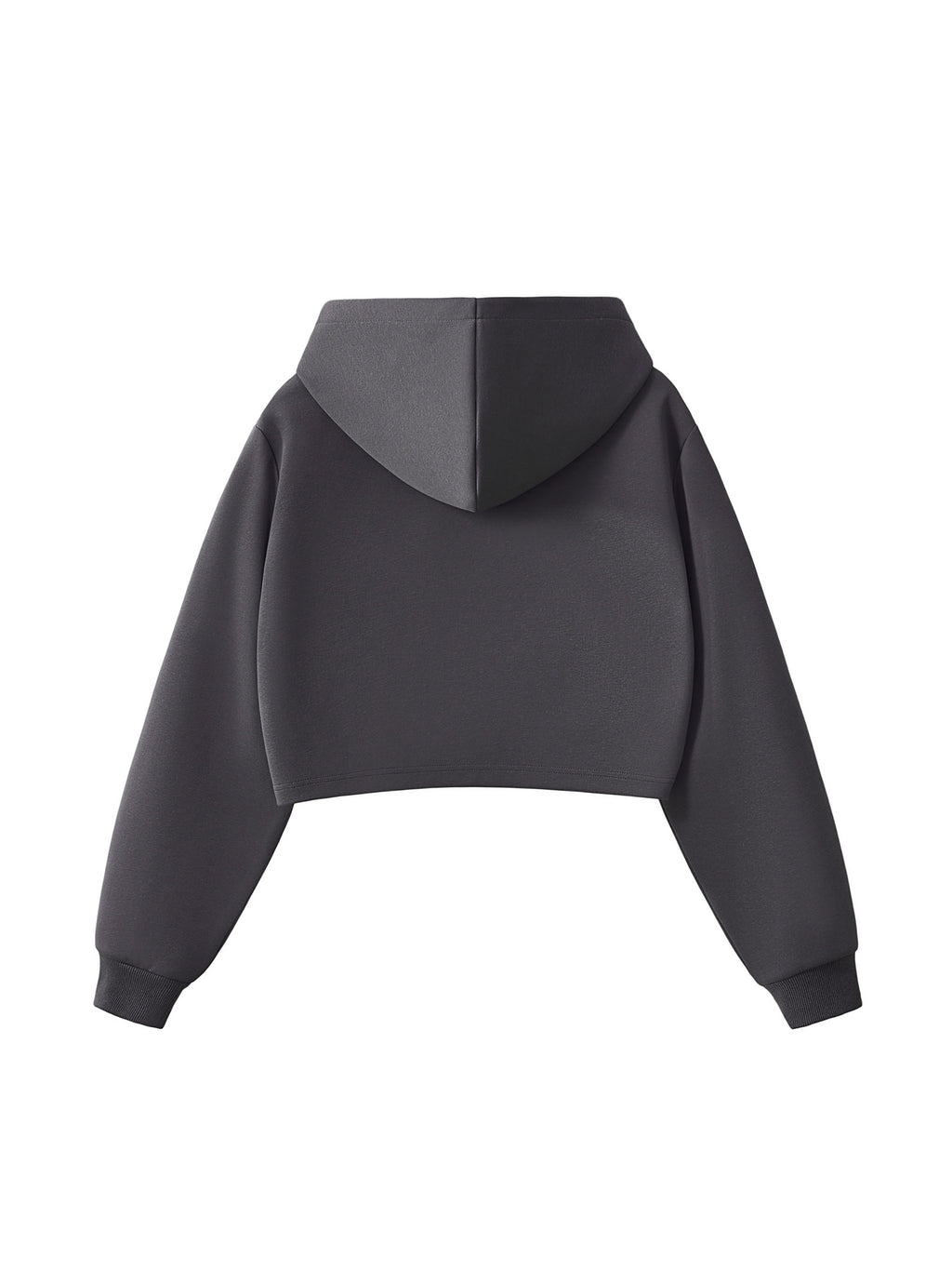 Essential Cropped Zip-Up Hoodie